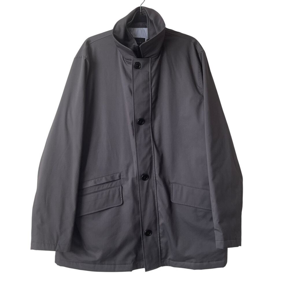 J.Crew Fulton Prima-loft Full Zip Overcoat Jacket Gray Men Size XL - Picture 2 of 16